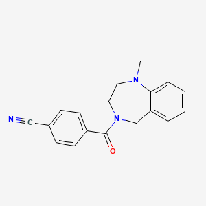 molecular formula C18H17N3O B7572947 4-(1-methyl-3,5-dihydro-2H-1,4-benzodiazepine-4-carbonyl)benzonitrile 
