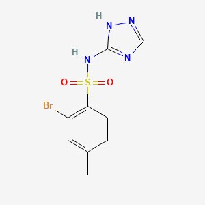 molecular formula C9H9BrN4O2S B7572964 2-bromo-4-methyl-N-(1H-1,2,4-triazol-5-yl)benzenesulfonamide 