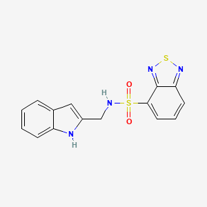 molecular formula C15H12N4O2S2 B7573006 N-(1H-indol-2-ylmethyl)-2,1,3-benzothiadiazole-4-sulfonamide 