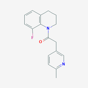 molecular formula C17H17FN2O B7573024 1-(8-fluoro-3,4-dihydro-2H-quinolin-1-yl)-2-(6-methylpyridin-3-yl)ethanone 
