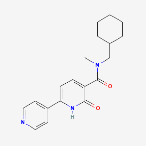 molecular formula C19H23N3O2 B7573055 N-(cyclohexylmethyl)-N-methyl-2-oxo-6-pyridin-4-yl-1H-pyridine-3-carboxamide 