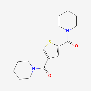 molecular formula C16H22N2O2S B7573066 [4-(Piperidine-1-carbonyl)thiophen-2-yl]-piperidin-1-ylmethanone 