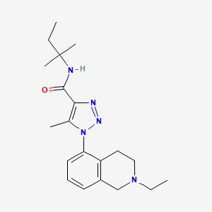 molecular formula C20H29N5O B7573099 1-(2-ethyl-3,4-dihydro-1H-isoquinolin-5-yl)-5-methyl-N-(2-methylbutan-2-yl)triazole-4-carboxamide 