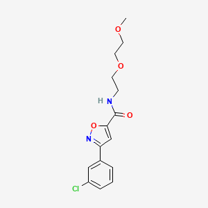 molecular formula C15H17ClN2O4 B7573110 3-(3-chlorophenyl)-N-[2-(2-methoxyethoxy)ethyl]-1,2-oxazole-5-carboxamide 