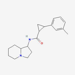 molecular formula C19H26N2O B7573136 N-(1,2,3,5,6,7,8,8a-octahydroindolizin-1-yl)-2-(3-methylphenyl)cyclopropane-1-carboxamide 