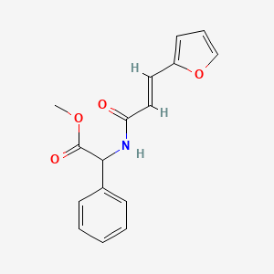 molecular formula C16H15NO4 B7573147 methyl 2-[[(E)-3-(furan-2-yl)prop-2-enoyl]amino]-2-phenylacetate 