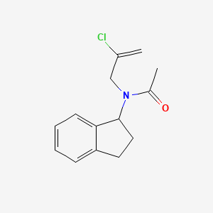 molecular formula C14H16ClNO B7573150 N-(2-chloroprop-2-enyl)-N-(2,3-dihydro-1H-inden-1-yl)acetamide 