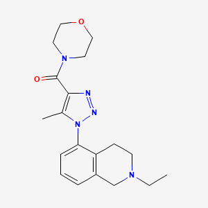 molecular formula C19H25N5O2 B7573153 [1-(2-ethyl-3,4-dihydro-1H-isoquinolin-5-yl)-5-methyltriazol-4-yl]-morpholin-4-ylmethanone 