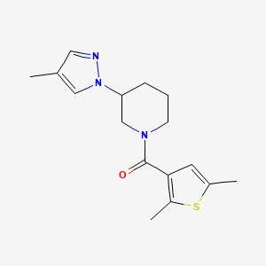 molecular formula C16H21N3OS B7573165 (2,5-Dimethylthiophen-3-yl)-[3-(4-methylpyrazol-1-yl)piperidin-1-yl]methanone 