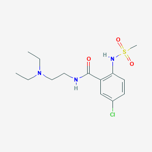 molecular formula C14H22ClN3O3S B7573195 5-chloro-N-[2-(diethylamino)ethyl]-2-(methanesulfonamido)benzamide 