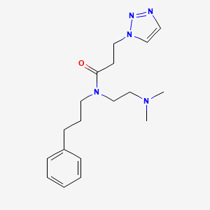 molecular formula C18H27N5O B7573327 N-[2-(dimethylamino)ethyl]-N-(3-phenylpropyl)-3-(triazol-1-yl)propanamide 