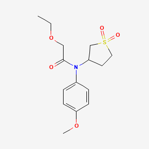 molecular formula C15H21NO5S B7573332 N-(1,1-dioxothiolan-3-yl)-2-ethoxy-N-(4-methoxyphenyl)acetamide 