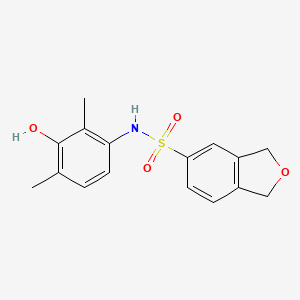 molecular formula C16H17NO4S B7573342 N-(3-hydroxy-2,4-dimethylphenyl)-1,3-dihydro-2-benzofuran-5-sulfonamide 