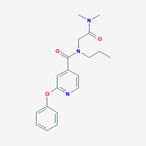 molecular formula C19H23N3O3 B7573349 N-[2-(dimethylamino)-2-oxoethyl]-2-phenoxy-N-propylpyridine-4-carboxamide 