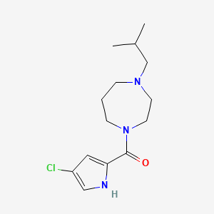 molecular formula C14H22ClN3O B7573366 (4-chloro-1H-pyrrol-2-yl)-[4-(2-methylpropyl)-1,4-diazepan-1-yl]methanone 