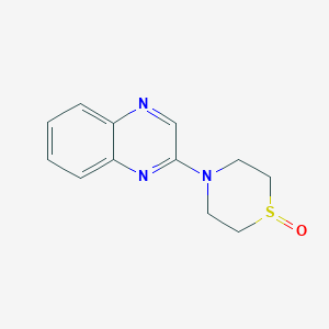 molecular formula C12H13N3OS B7573520 4-Quinoxalin-2-yl-1,4-thiazinane 1-oxide 