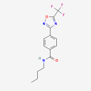 molecular formula C14H14F3N3O2 B7573533 N-butyl-4-[5-(trifluoromethyl)-1,2,4-oxadiazol-3-yl]benzamide 