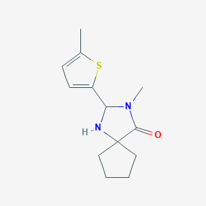 molecular formula C13H18N2OS B7573534 3-Methyl-2-(5-methylthiophen-2-yl)-1,3-diazaspiro[4.4]nonan-4-one 