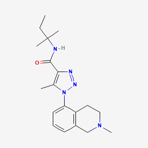 molecular formula C19H27N5O B7573545 5-methyl-N-(2-methylbutan-2-yl)-1-(2-methyl-3,4-dihydro-1H-isoquinolin-5-yl)triazole-4-carboxamide 