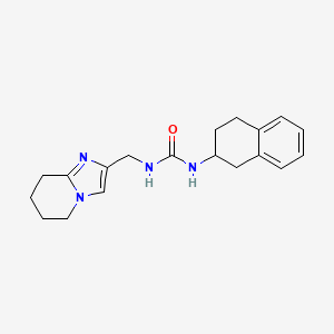 molecular formula C19H24N4O B7573623 1-(5,6,7,8-Tetrahydroimidazo[1,2-a]pyridin-2-ylmethyl)-3-(1,2,3,4-tetrahydronaphthalen-2-yl)urea 