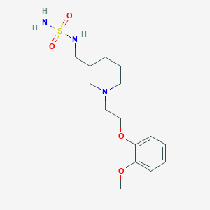 molecular formula C15H25N3O4S B7573681 1-[2-(2-Methoxyphenoxy)ethyl]-3-[(sulfamoylamino)methyl]piperidine 
