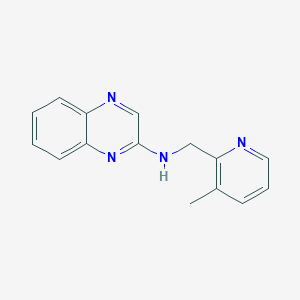 molecular formula C15H14N4 B7573709 N-[(3-methylpyridin-2-yl)methyl]quinoxalin-2-amine 