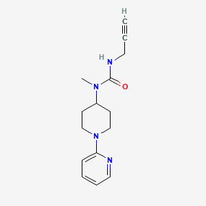 molecular formula C15H20N4O B7573717 1-Methyl-3-prop-2-ynyl-1-(1-pyridin-2-ylpiperidin-4-yl)urea 