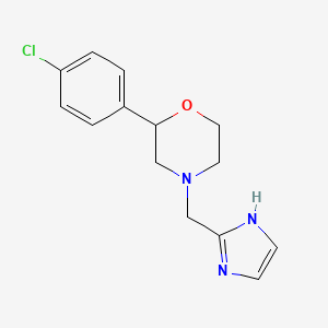 molecular formula C14H16ClN3O B7573753 2-(4-chlorophenyl)-4-(1H-imidazol-2-ylmethyl)morpholine 