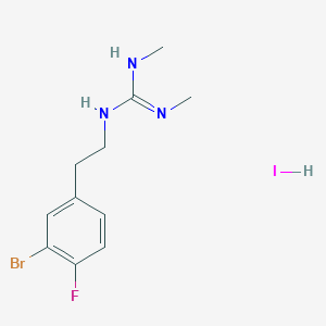 1-[2-(3-Bromo-4-fluorophenyl)ethyl]-2,3-dimethylguanidine;hydroiodide