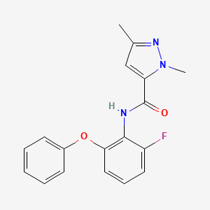 molecular formula C18H16FN3O2 B7573784 N-(2-fluoro-6-phenoxyphenyl)-2,5-dimethylpyrazole-3-carboxamide 