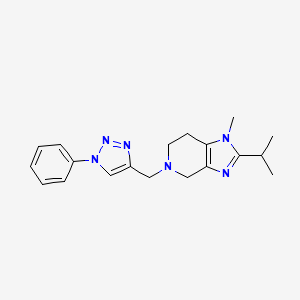 1-methyl-5-[(1-phenyltriazol-4-yl)methyl]-2-propan-2-yl-6,7-dihydro-4H-imidazo[4,5-c]pyridine