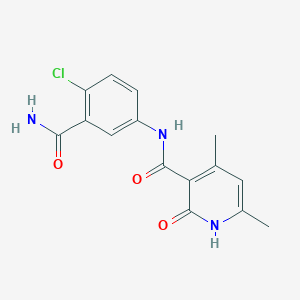 molecular formula C15H14ClN3O3 B7573815 N-(3-carbamoyl-4-chlorophenyl)-4,6-dimethyl-2-oxo-1H-pyridine-3-carboxamide 
