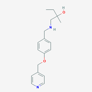 molecular formula C18H24N2O2 B7573820 2-Methyl-1-[[4-(pyridin-4-ylmethoxy)phenyl]methylamino]butan-2-ol 