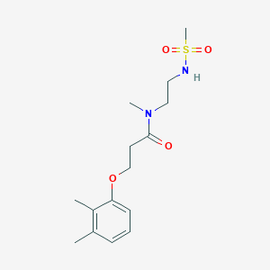 molecular formula C15H24N2O4S B7573864 3-(2,3-dimethylphenoxy)-N-[2-(methanesulfonamido)ethyl]-N-methylpropanamide 