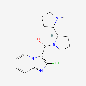 molecular formula C17H21ClN4O B7573987 (2-Chloroimidazo[1,2-a]pyridin-3-yl)-[2-(1-methylpyrrolidin-2-yl)pyrrolidin-1-yl]methanone 