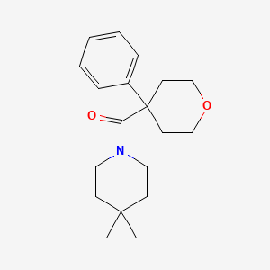 molecular formula C19H25NO2 B7573999 6-Azaspiro[2.5]octan-6-yl-(4-phenyloxan-4-yl)methanone 