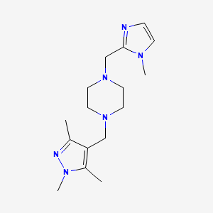 1-[(1-Methylimidazol-2-yl)methyl]-4-[(1,3,5-trimethylpyrazol-4-yl)methyl]piperazine