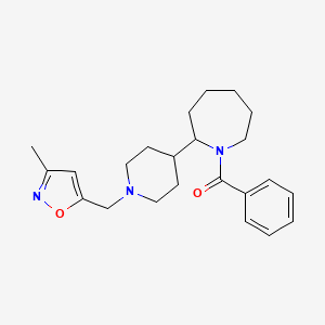 [2-[1-[(3-Methyl-1,2-oxazol-5-yl)methyl]piperidin-4-yl]azepan-1-yl]-phenylmethanone