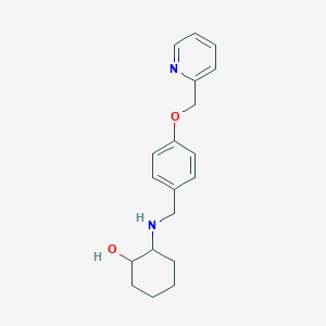 molecular formula C19H24N2O2 B7574091 2-[[4-(Pyridin-2-ylmethoxy)phenyl]methylamino]cyclohexan-1-ol 