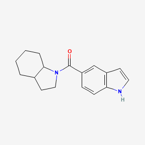 molecular formula C17H20N2O B7574223 2,3,3a,4,5,6,7,7a-octahydroindol-1-yl(1H-indol-5-yl)methanone 