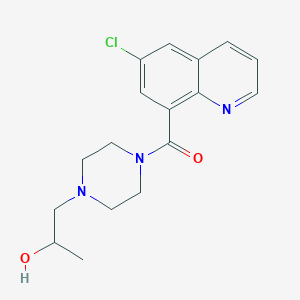 molecular formula C17H20ClN3O2 B7574259 (6-Chloroquinolin-8-yl)-[4-(2-hydroxypropyl)piperazin-1-yl]methanone 