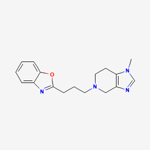 molecular formula C17H20N4O B7574297 2-[3-(1-methyl-6,7-dihydro-4H-imidazo[4,5-c]pyridin-5-yl)propyl]-1,3-benzoxazole 