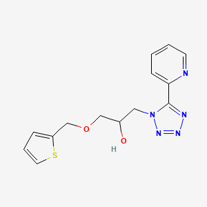 molecular formula C14H15N5O2S B7574314 1-(5-Pyridin-2-yltetrazol-1-yl)-3-(thiophen-2-ylmethoxy)propan-2-ol 