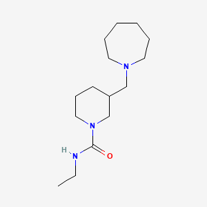 molecular formula C15H29N3O B7574340 3-(azepan-1-ylmethyl)-N-ethylpiperidine-1-carboxamide 