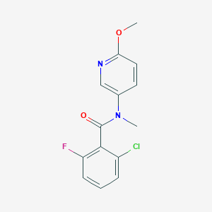 molecular formula C14H12ClFN2O2 B7574342 2-chloro-6-fluoro-N-(6-methoxypyridin-3-yl)-N-methylbenzamide 