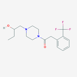 molecular formula C17H23F3N2O2 B7574374 1-[4-(2-Hydroxybutyl)piperazin-1-yl]-2-[2-(trifluoromethyl)phenyl]ethanone 