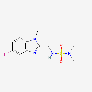 molecular formula C13H19FN4O2S B7574392 2-[(Diethylsulfamoylamino)methyl]-5-fluoro-1-methylbenzimidazole 