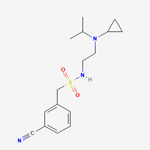 1-(3-cyanophenyl)-N-[2-[cyclopropyl(propan-2-yl)amino]ethyl]methanesulfonamide