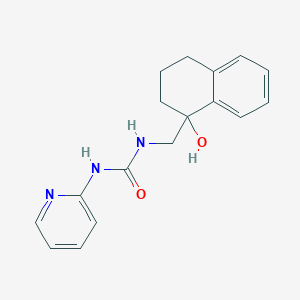 molecular formula C17H19N3O2 B7574451 1-[(1-hydroxy-3,4-dihydro-2H-naphthalen-1-yl)methyl]-3-pyridin-2-ylurea 