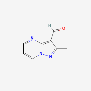 molecular formula C8H7N3O B7574500 2-甲基吡唑并[1,5-a]嘧啶-3-甲醛 